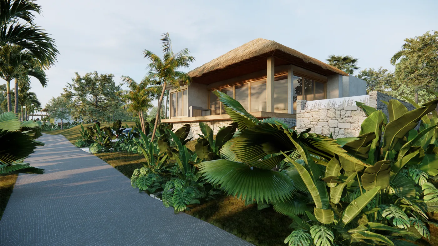 4-bedroom villa amid tropical gardens at Sandpiper, Ayampe (project render)